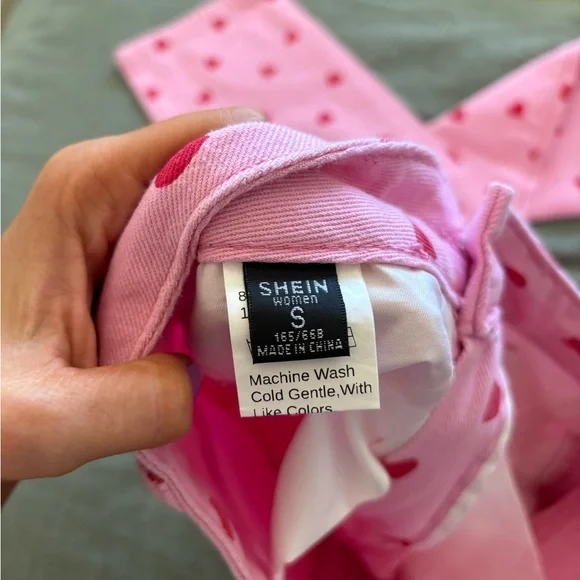 SHEIN Pink Heart High Rise Jeans - Picture 10 of 13